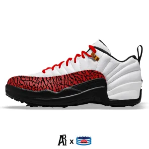 "Red Elephant" Jordan 12 Retro Golf Shoes