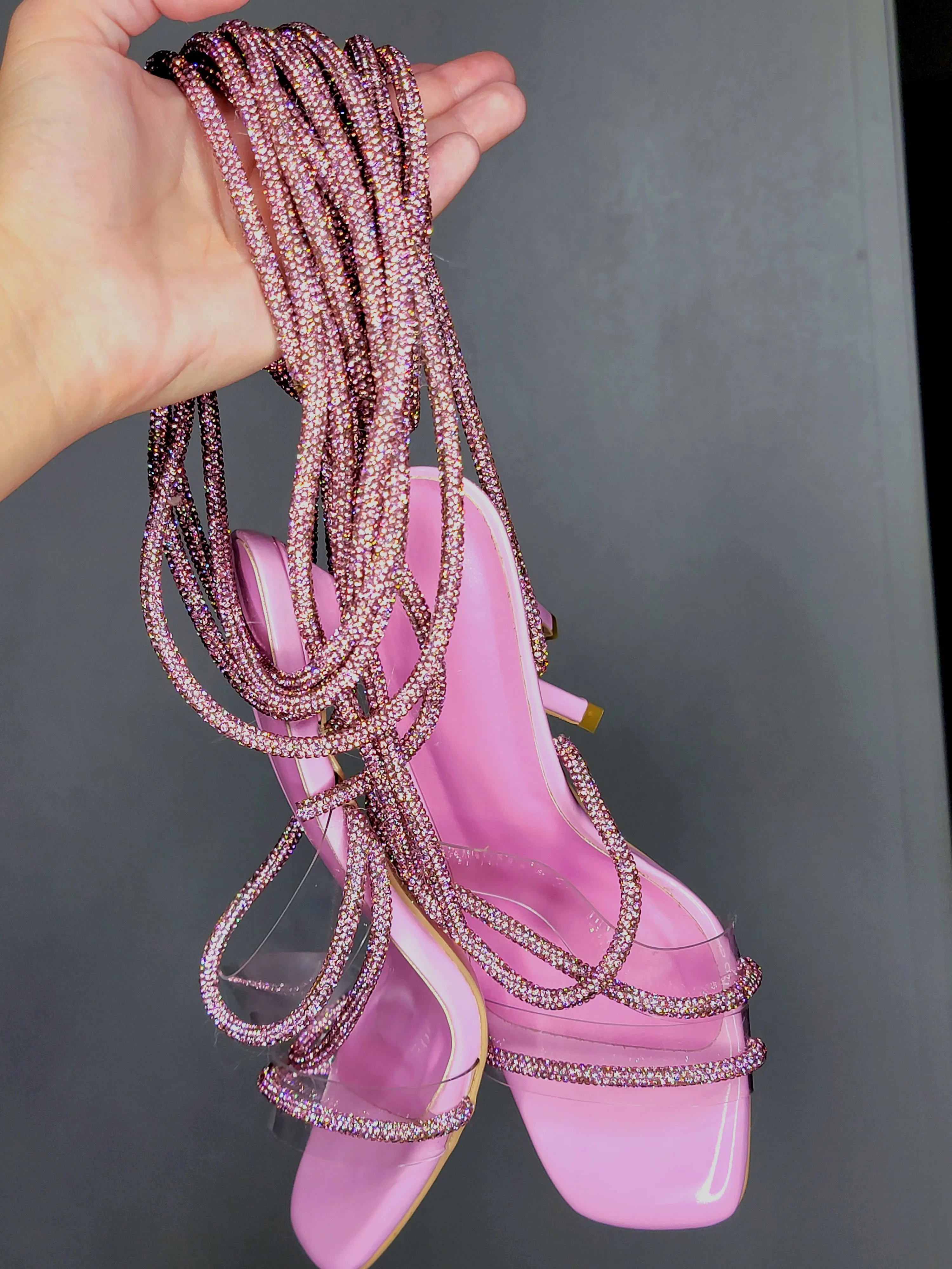 Rhinestone Heels Thigh Highs- SALE