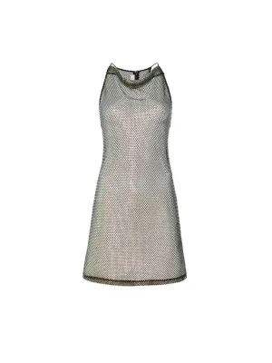Rhinestone Mesh Minidress