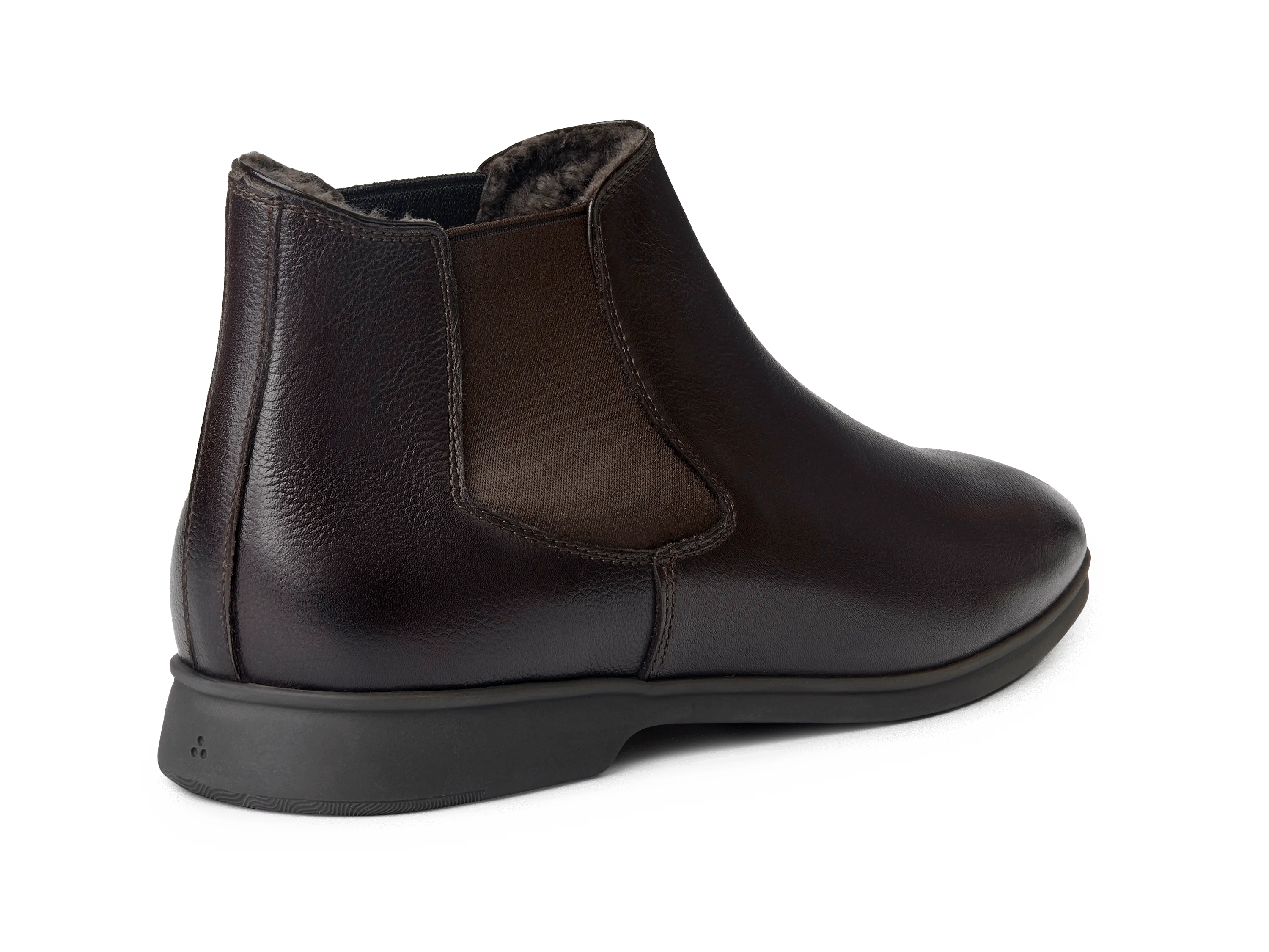 Rover in Boots Dark Brown Grain Calf with Shearling Lining