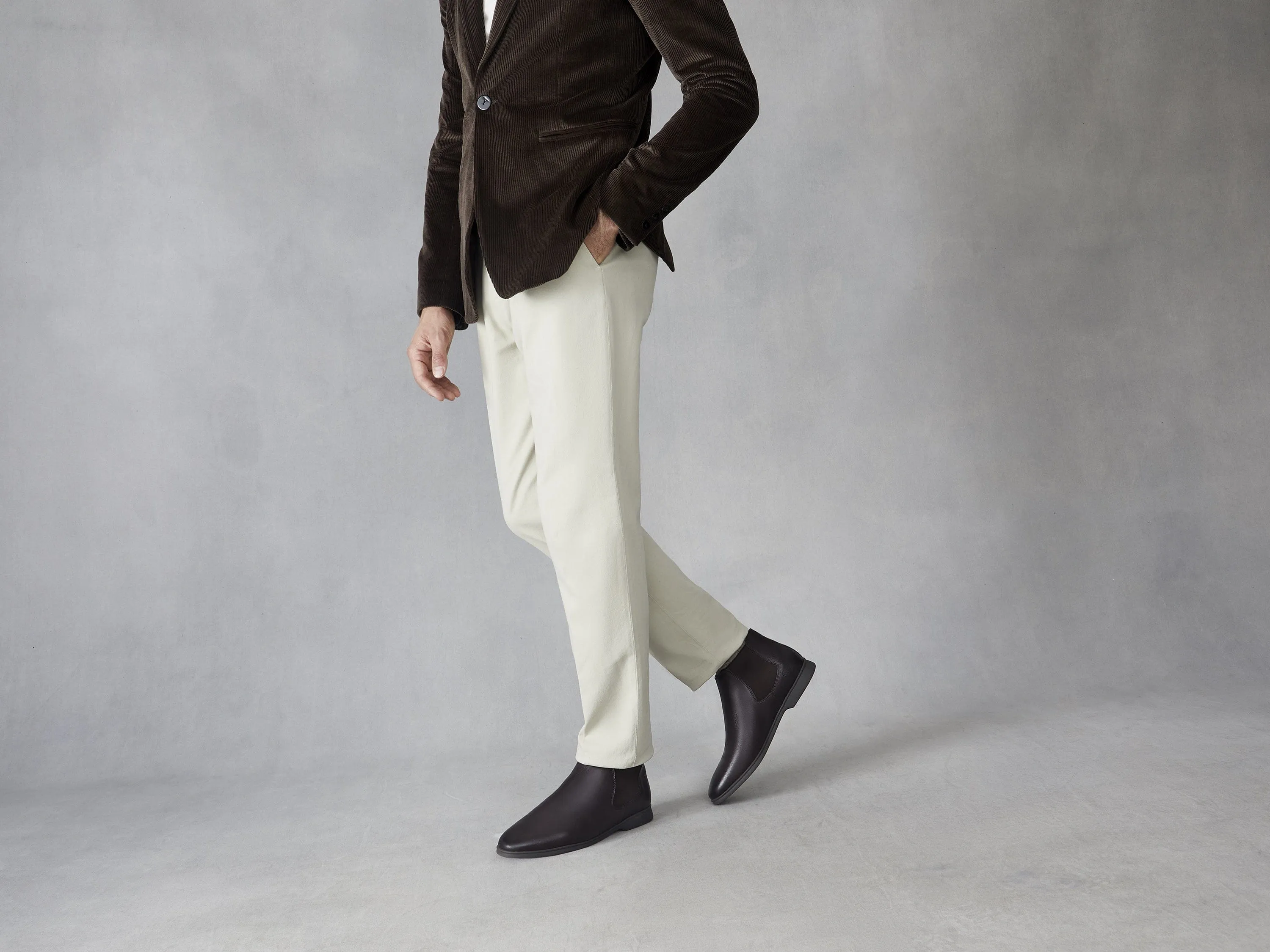 Rover in Boots Dark Brown Grain Calf with Shearling Lining