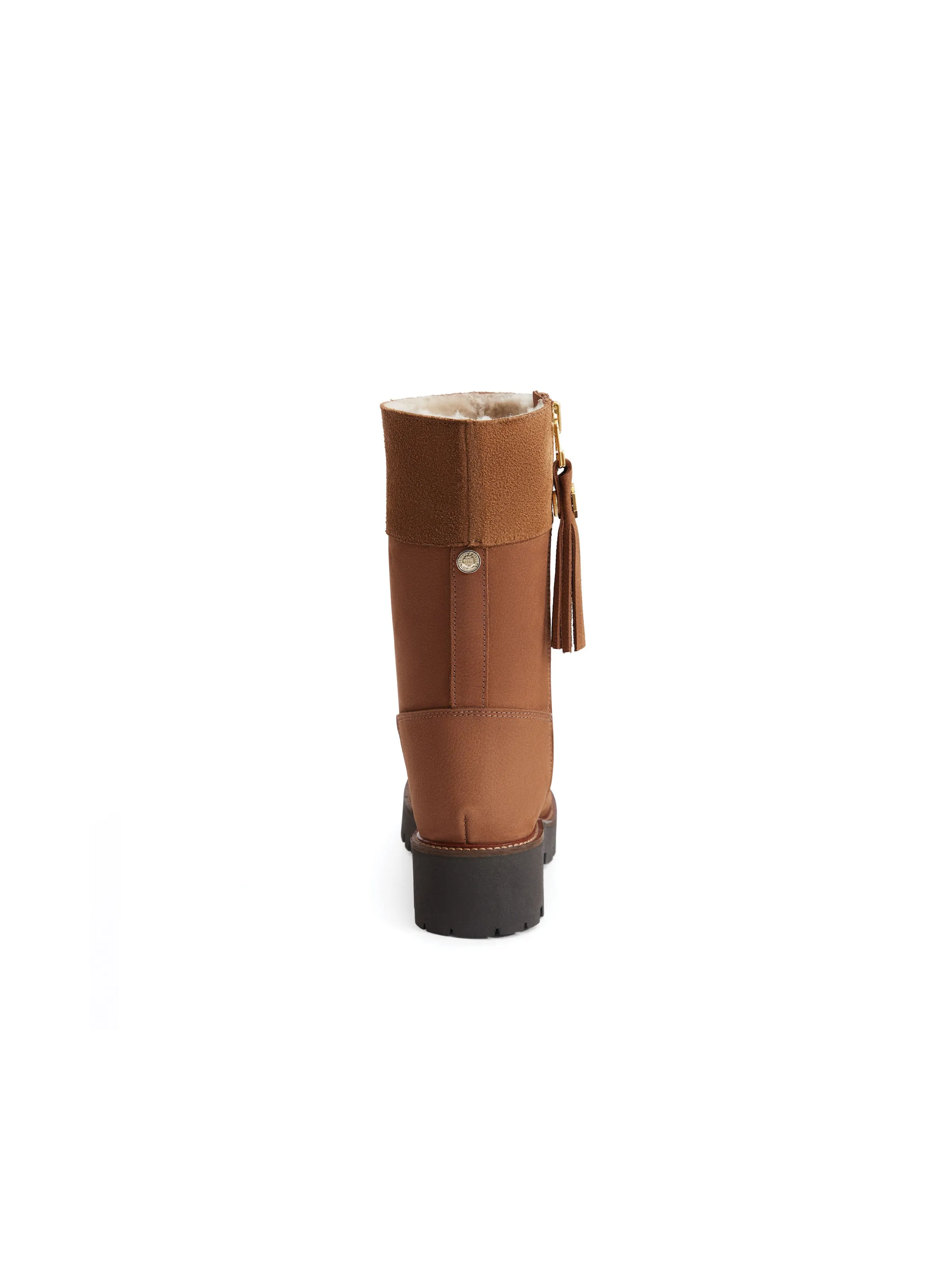 Shearling Lined Paris - Cognac Nubuck