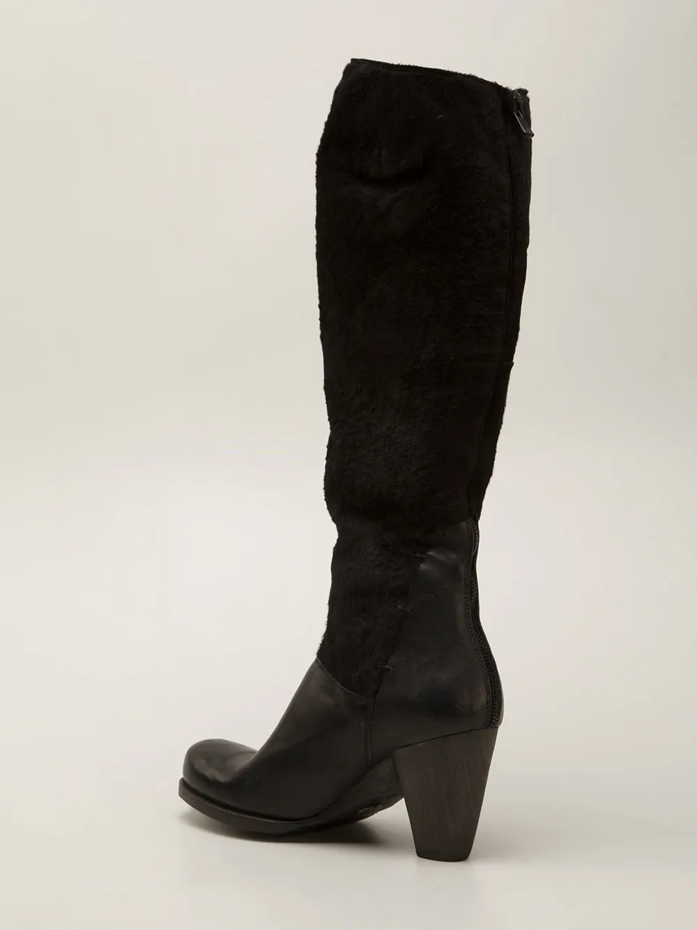 Shearling Panel Boots
