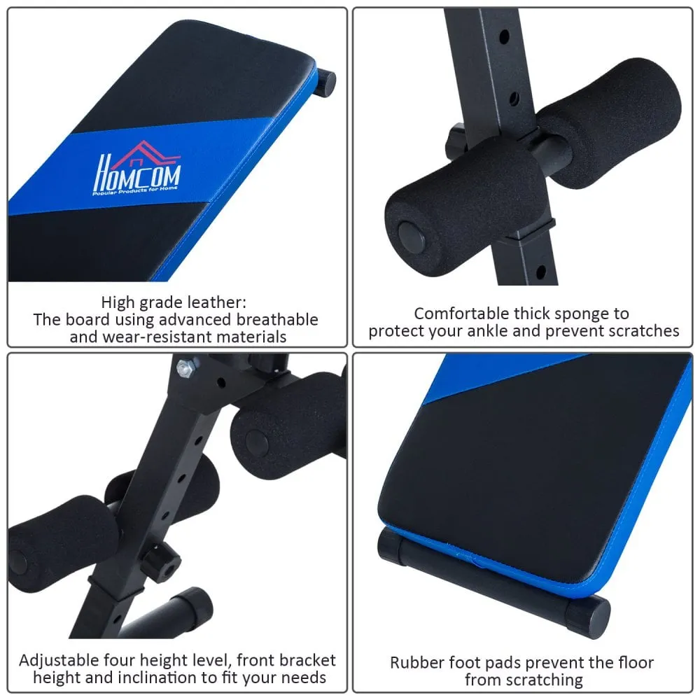 Sit-up Workout Bench, Steel-Black/Blue