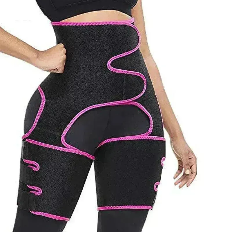 Sweat High Waist Thigh Trimmer Butt Lifter Shapewear Belt 3 In 1 Adjustable Belt