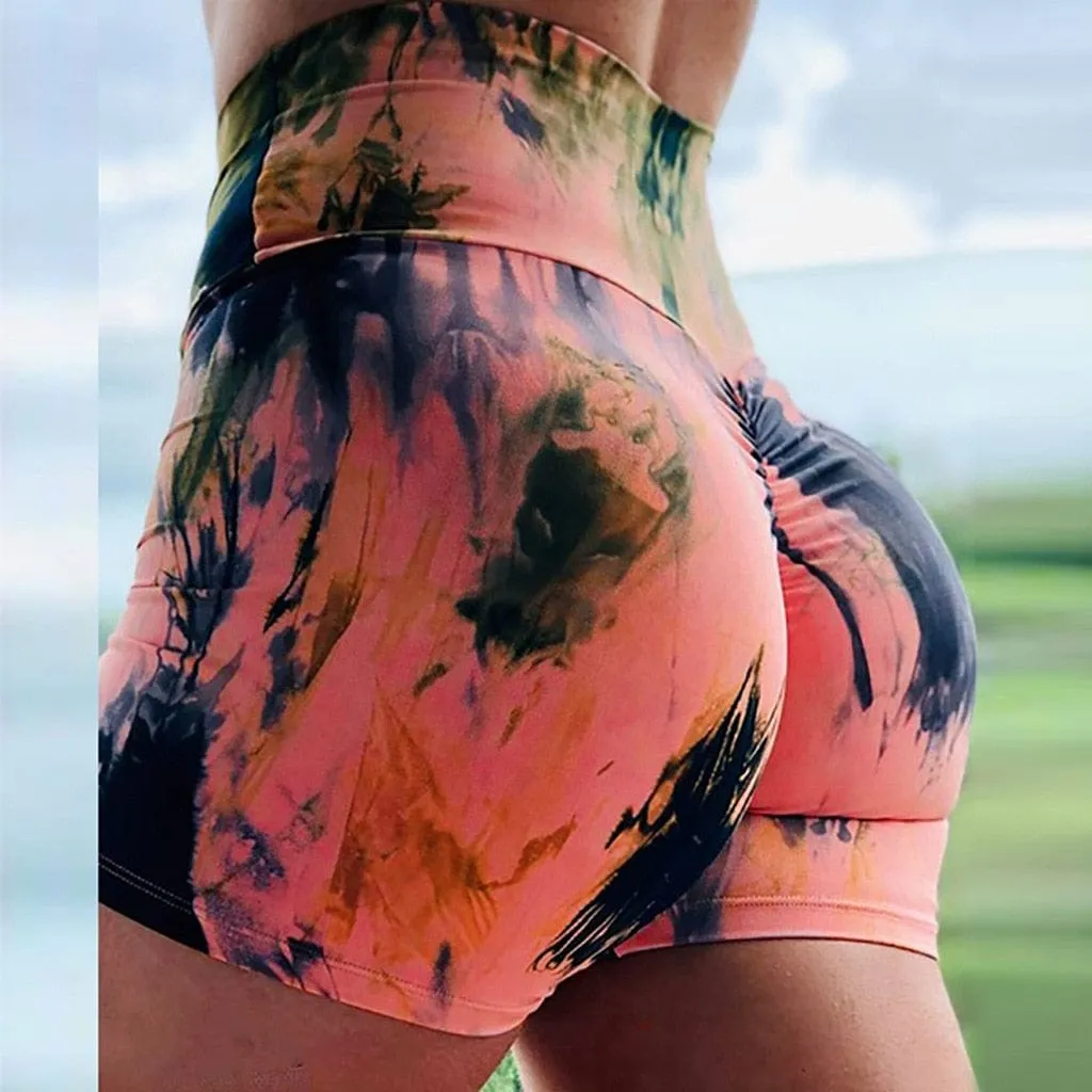 Thigh Dye high waist spandex shorts