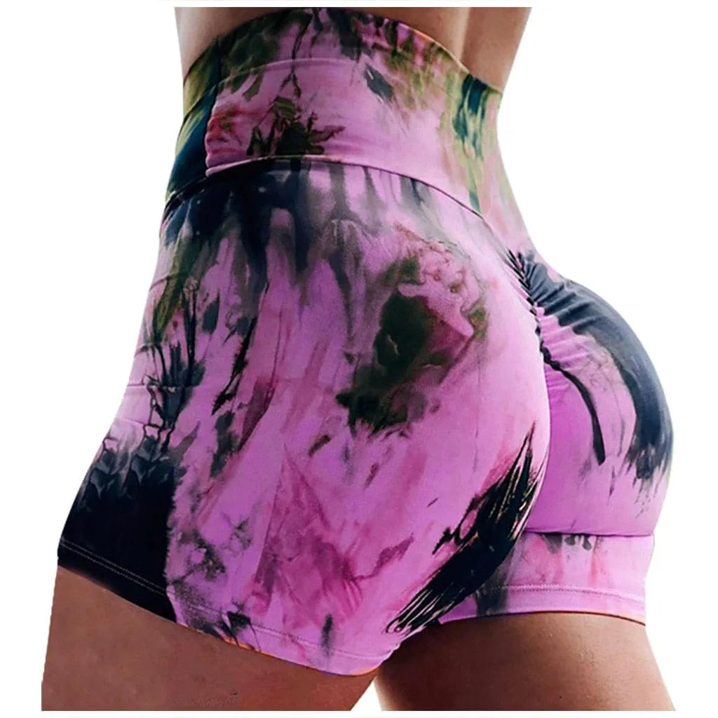 Thigh Dye high waist spandex shorts
