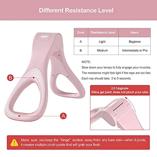 Thigh Master Hip Trainer Kegel Exerciser, Pelvic Floor Trainer, Kegel Trainer for Postpartum Rehabilitation, Trimmer Inner Thigh, Thigh Toner Workout, Arm Leg Exerciser Sport Slimming Training