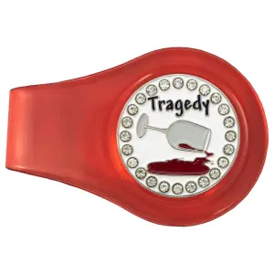 Tragedy Golf Ball Marker With Colored Clip