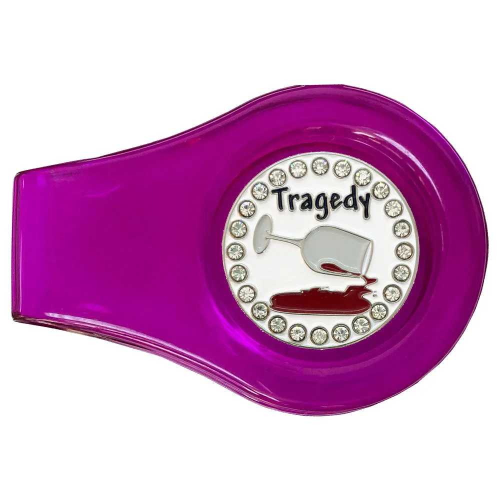 Tragedy Golf Ball Marker With Colored Clip