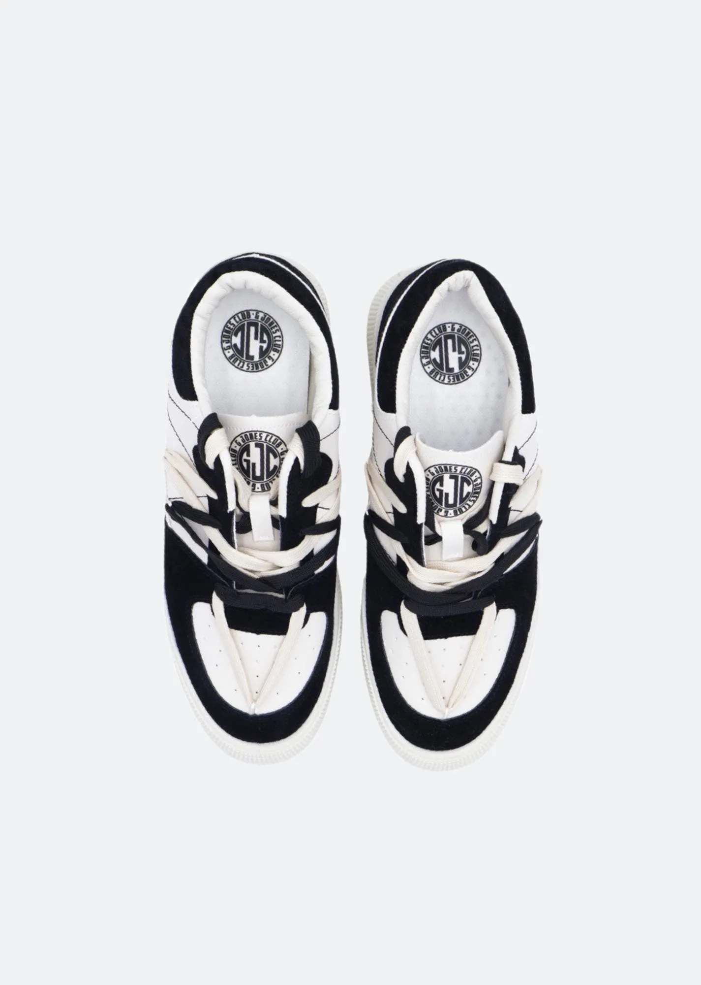 Two-Tone Leather Suede Sneakers