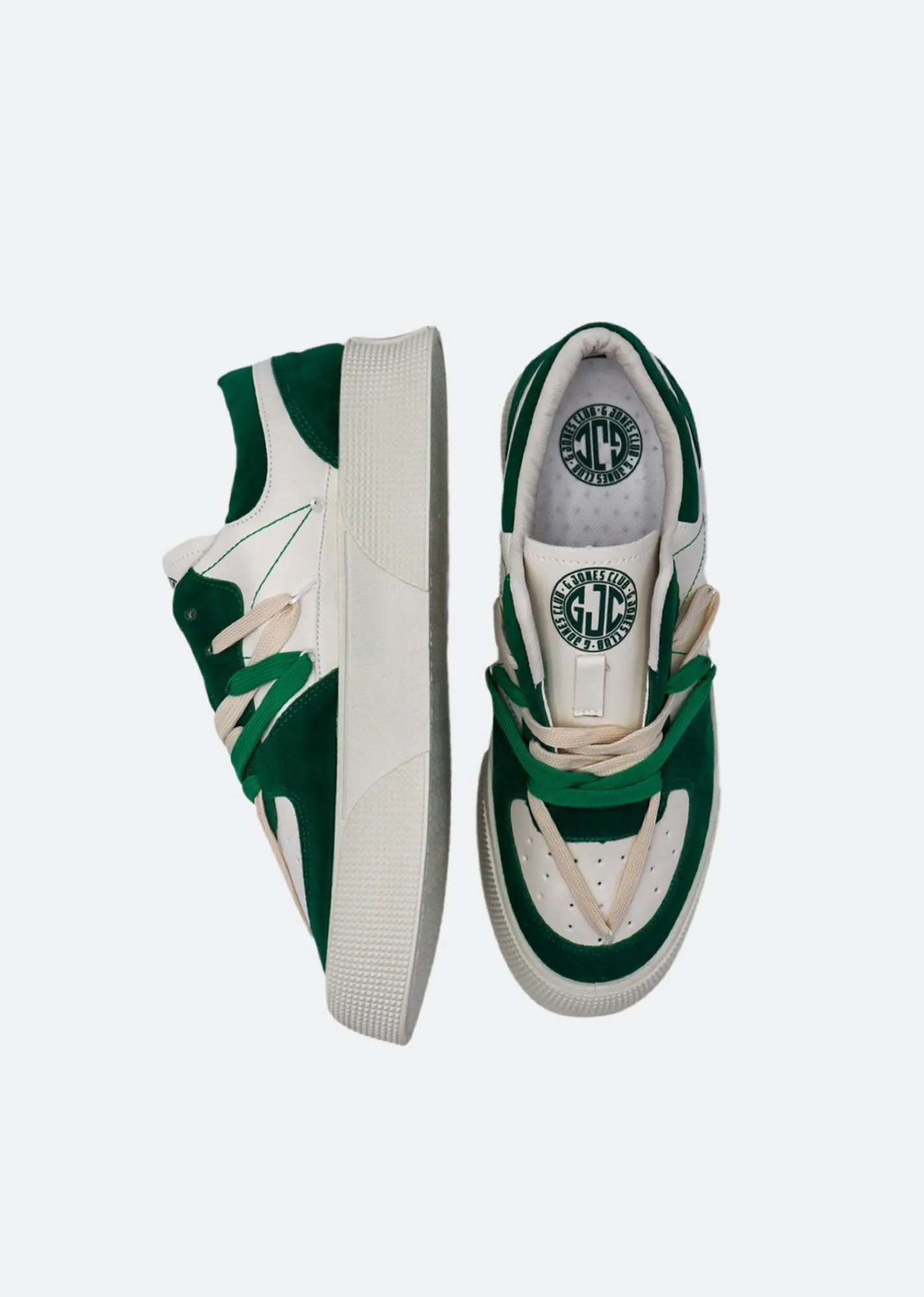 Two-Tone Leather Suede Sneakers