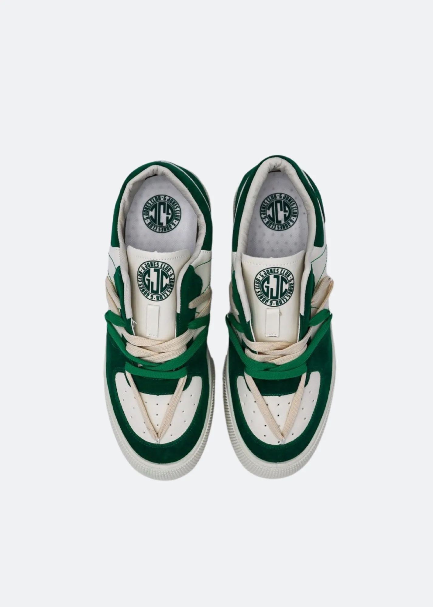 Two-Tone Leather Suede Sneakers