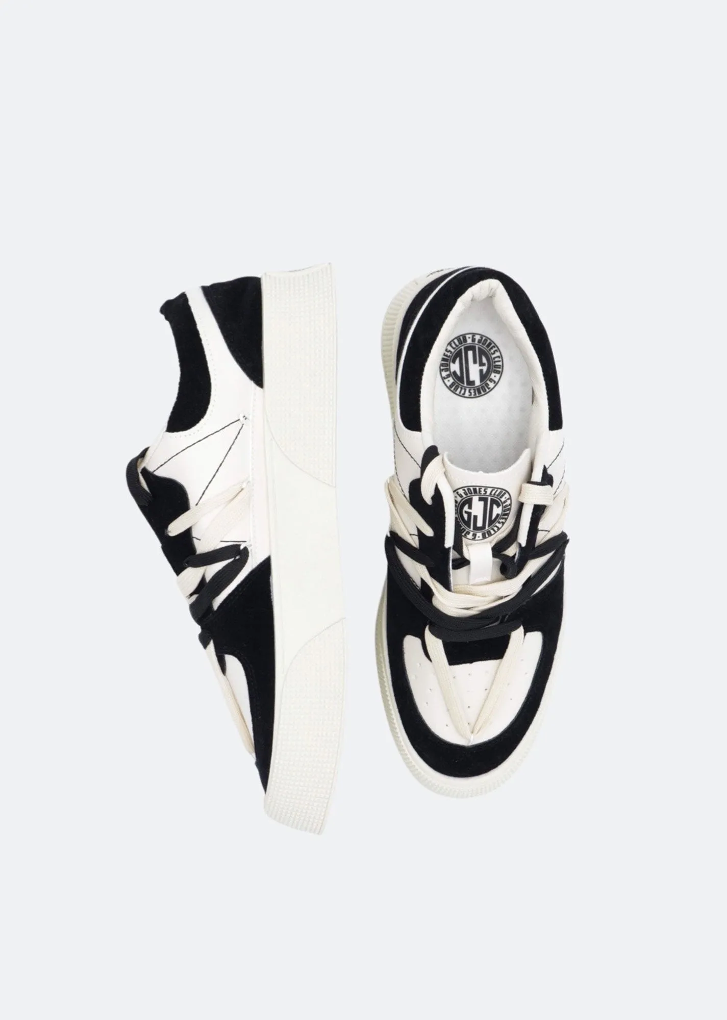 Two-Tone Leather Suede Sneakers