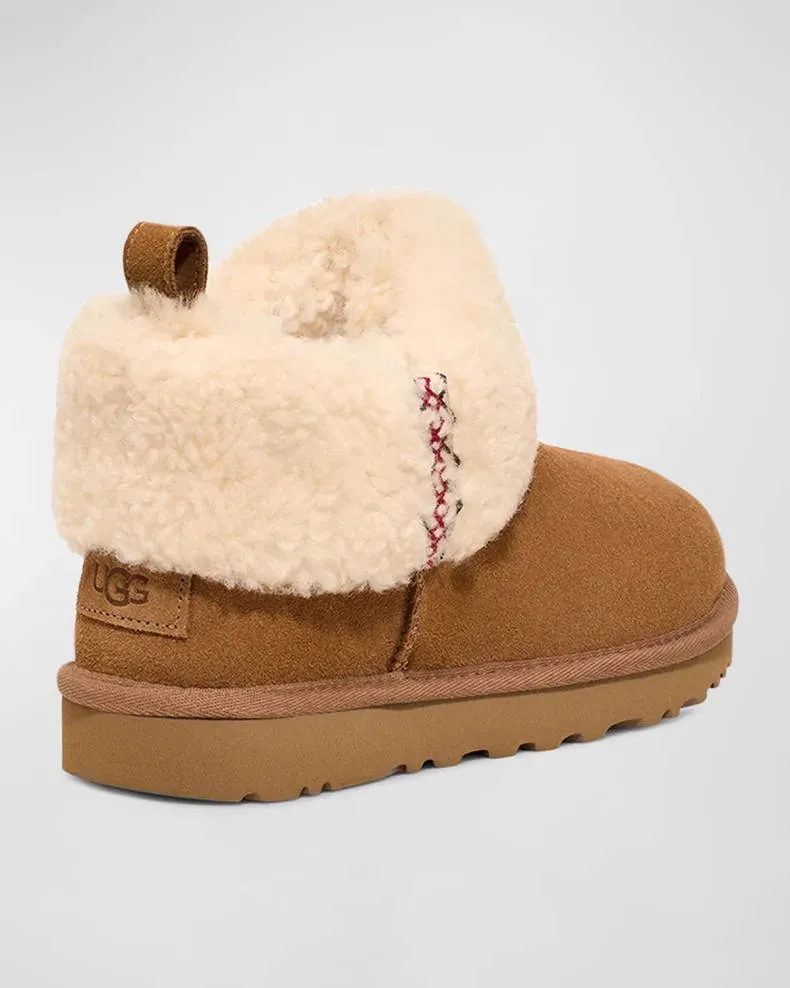 UGG Womens Classic Ultra Mini Braid Chestnut