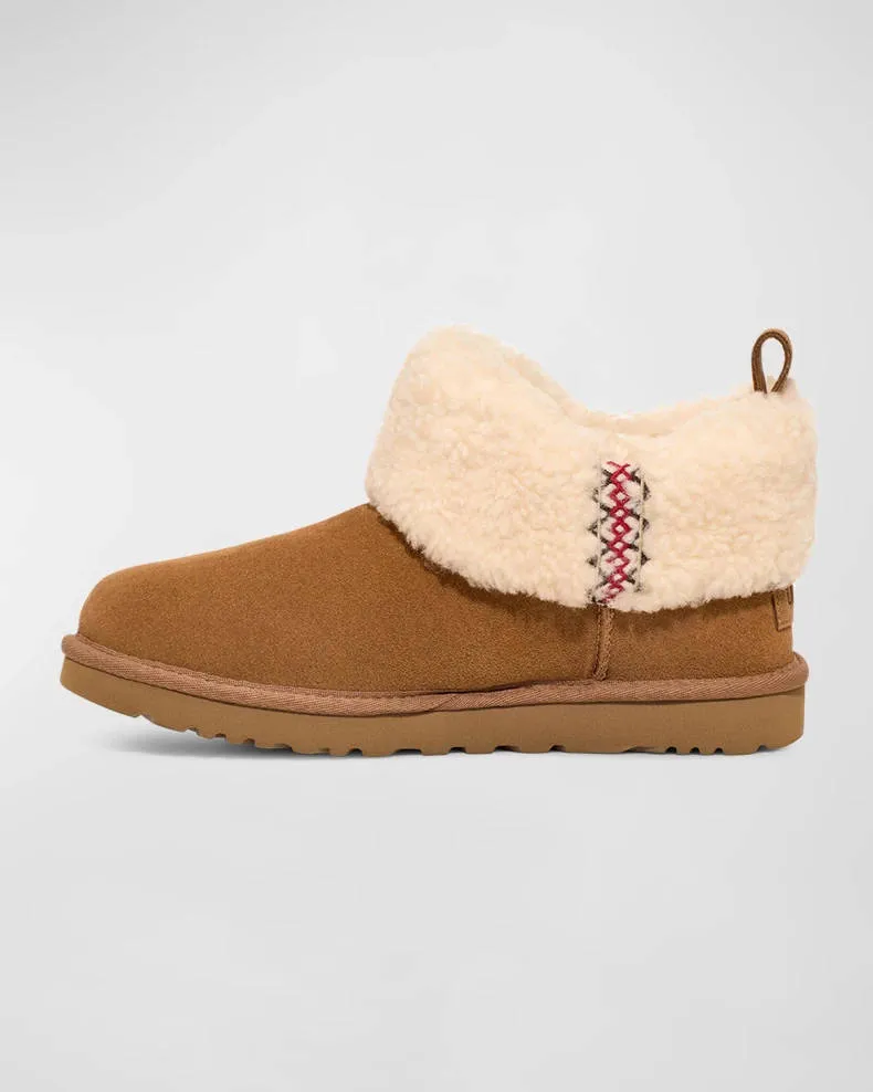 UGG Womens Classic Ultra Mini Braid Chestnut