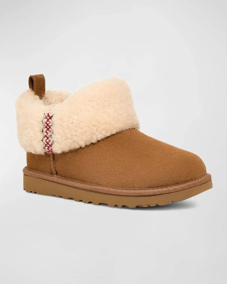 UGG Womens Classic Ultra Mini Braid Chestnut