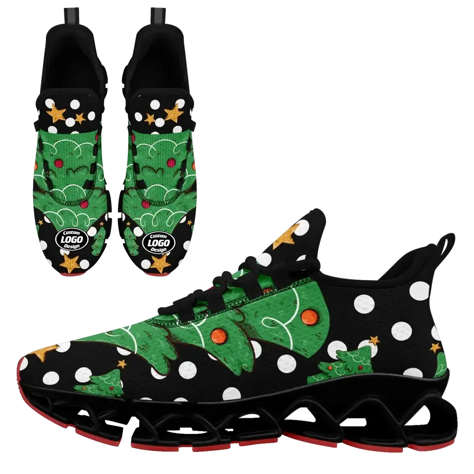 Unique Gift,Personalized Christmas Design Sneakers, Custom Snowflake Wonderland Shoes,  Gift for the Season
