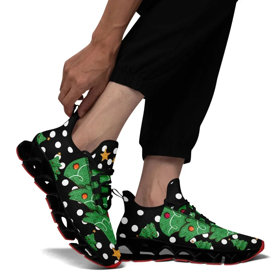 Unique Gift,Personalized Christmas Design Sneakers, Custom Snowflake Wonderland Shoes,  Gift for the Season