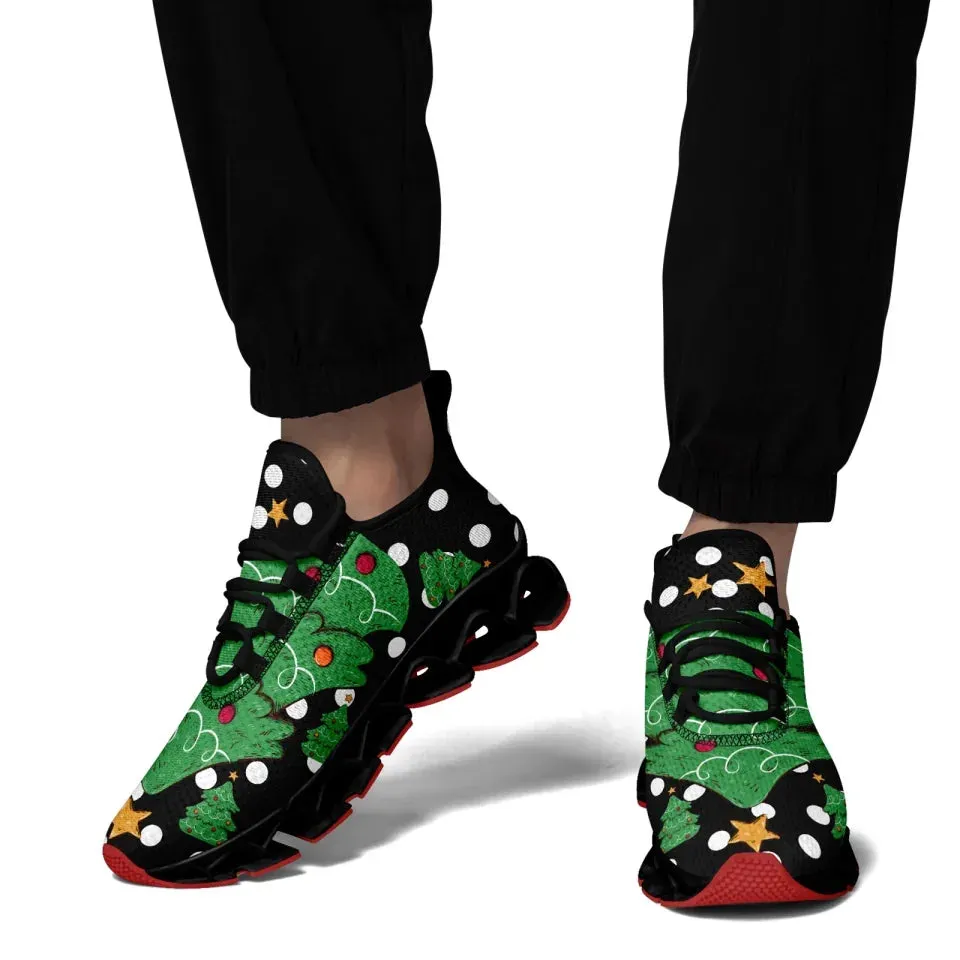 Unique Gift,Personalized Christmas Design Sneakers, Custom Snowflake Wonderland Shoes,  Gift for the Season