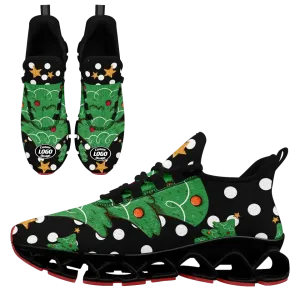 Unique Gift,Personalized Christmas Design Sneakers, Custom Snowflake Wonderland Shoes,  Gift for the Season