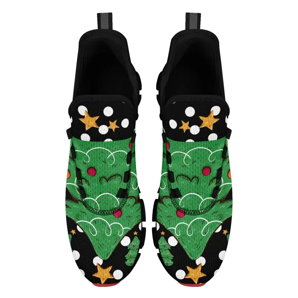 Unique Gift,Personalized Christmas Design Sneakers, Custom Snowflake Wonderland Shoes,  Gift for the Season