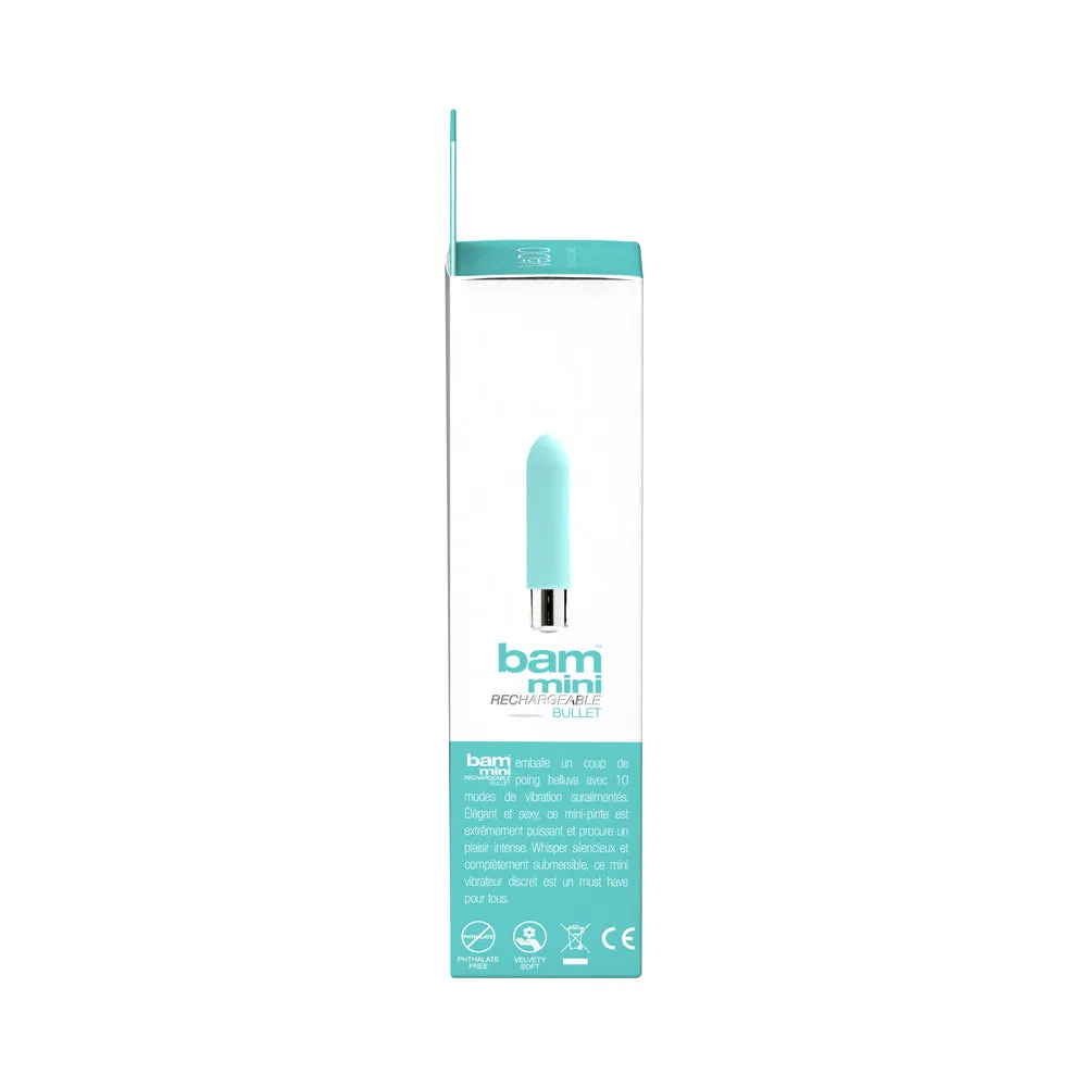 VeDO Bam Mini Rechargeable Bullet Vibe - Tease Me Turquoise