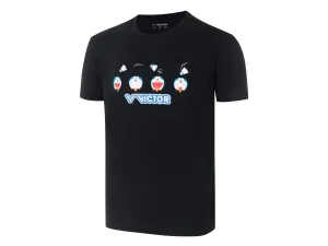 [VICTOR X DORAEMON] T-502DRM C Unisex Black Shirt
