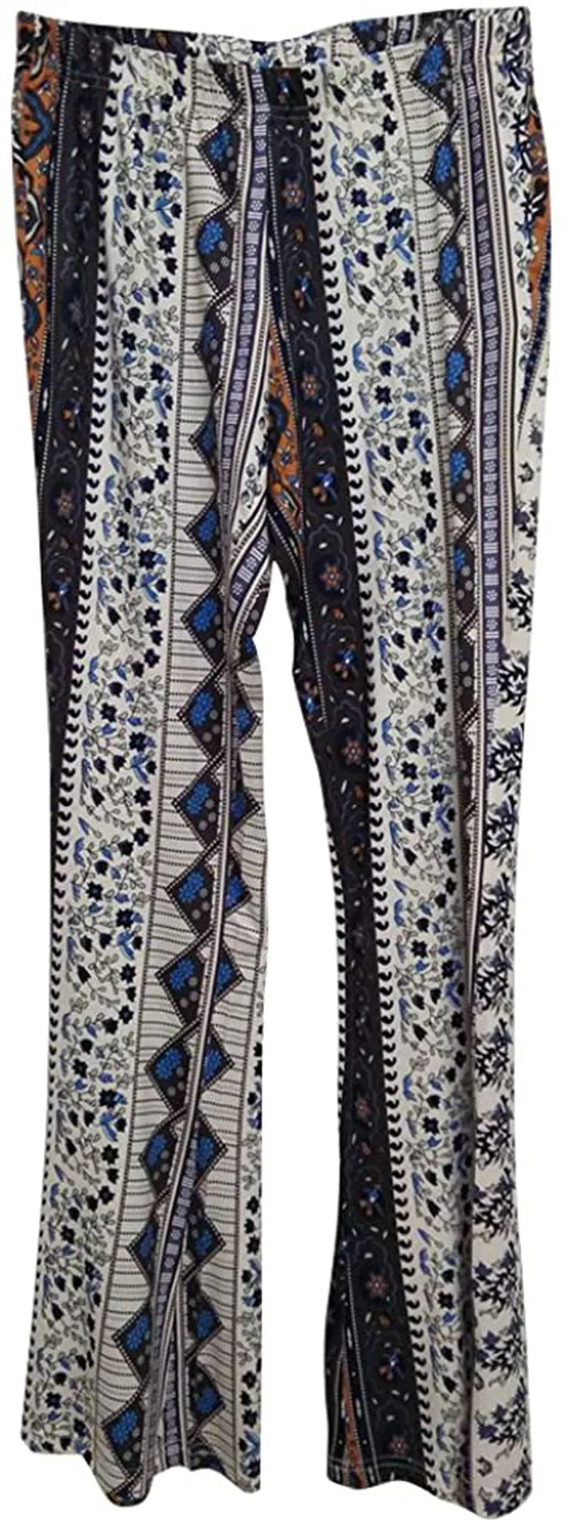 Women High Waist Stretchy Bell Bottom Leggings Retro Floral Flare Palazzo Pant Trousers