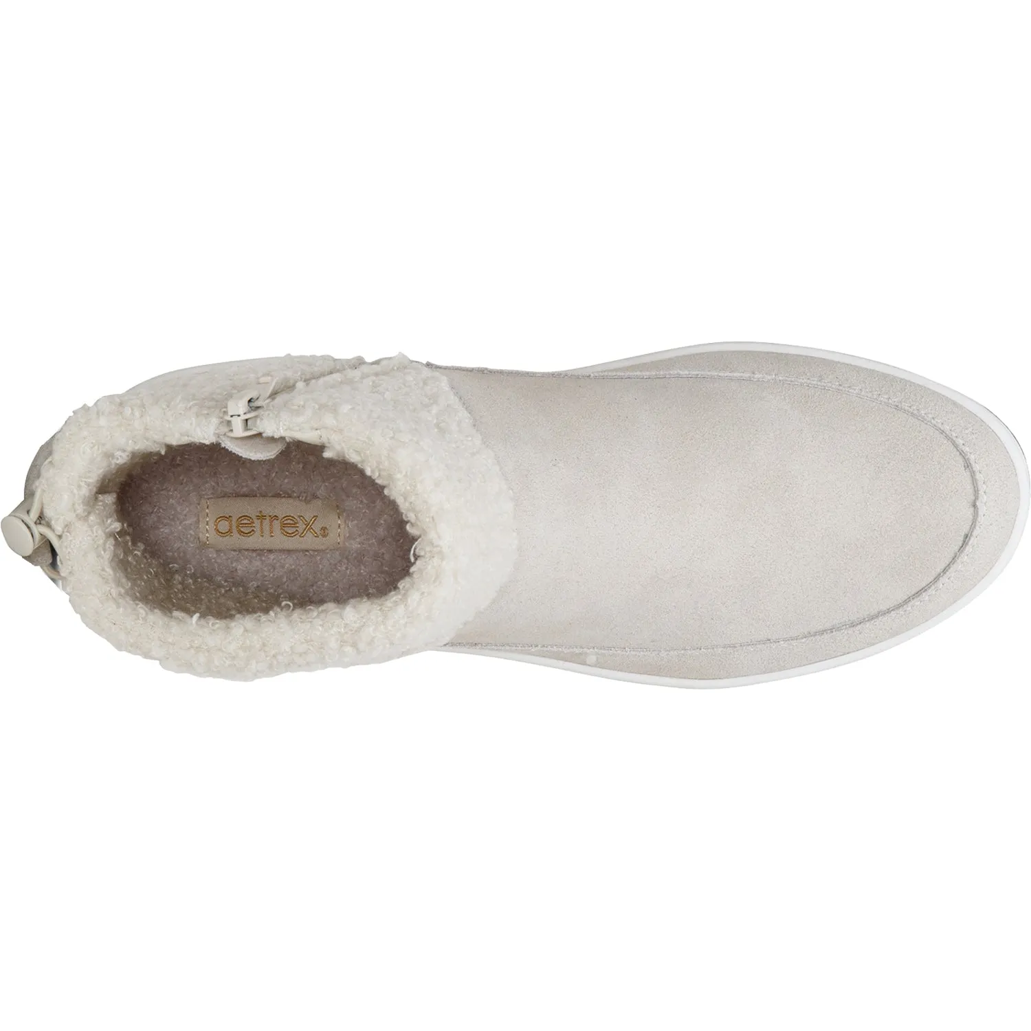 Women's Aetrex Winnie Winter White Suede