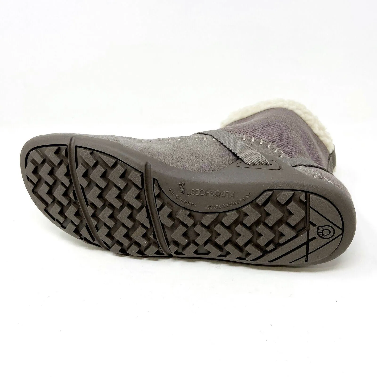 Xero Shoes Ashland Dark Taupe Womens Pull On Faux Fur Boots