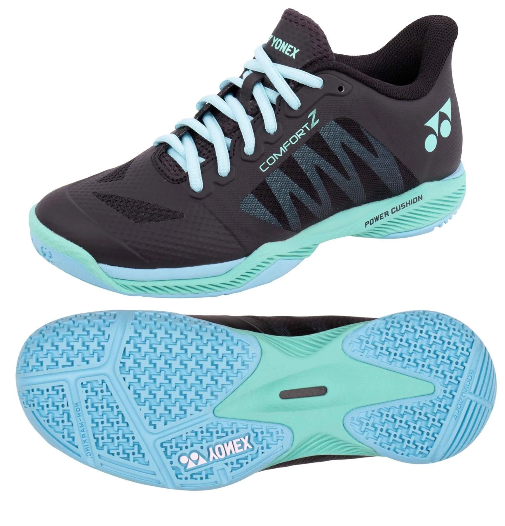 Yonex Power Cushion Comfort Z3 Wide Mens Badminton Shoes - Black / Mint