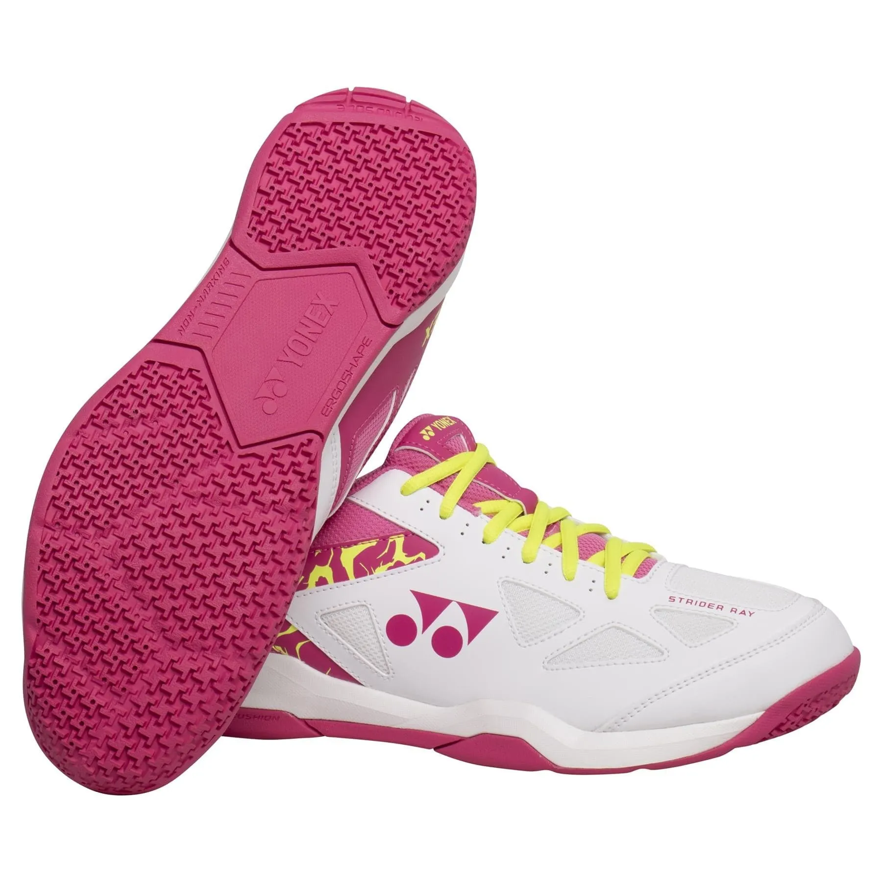 Yonex Power Cushion Strider Ray Womens Badminton Shoes - White / Pink