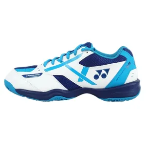 Yonex Unisex-Child Power Cushion 39 Junior Badminton Shoe, White/Blue